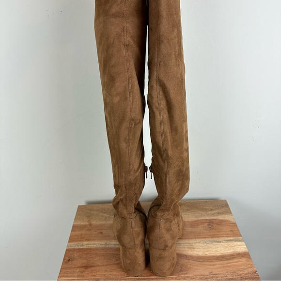 Steve Madden Jacoby Womens Faux Suede Block Heel Knee-High Boots Over The Knee - Picture 6 of 13